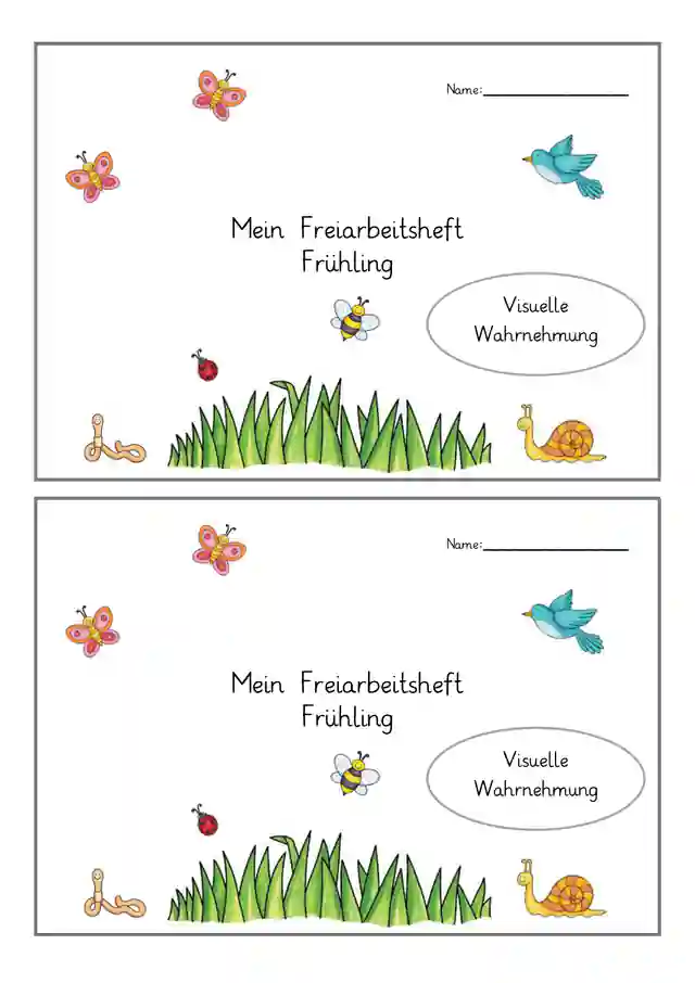 Freiarbeitsheft Vorläuferfähigkeiten Frühling