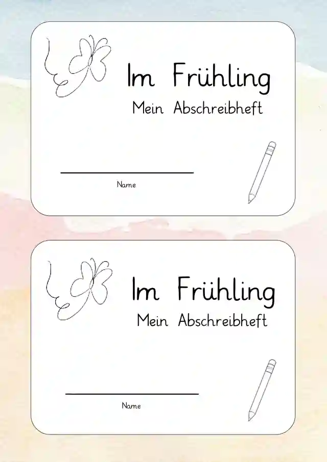 Lese- und Abschreibheft Frühling