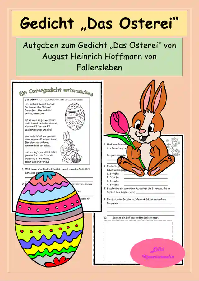 Gedicht zu Ostern: "Das Osterei" - August Heinrich Hoffmann von Fallersleben