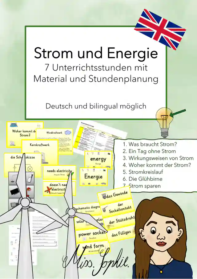 Energie/ Strom_7 Stunden mit Material und Stundenplanung 