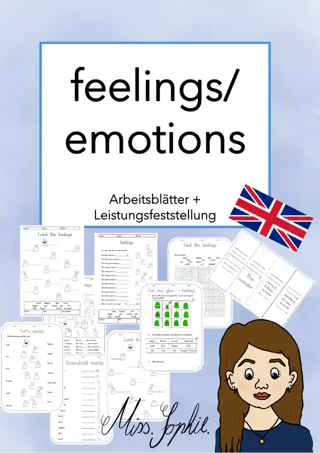 feelings, emotions: Arbeitsblätter und Leistungsfeststellung