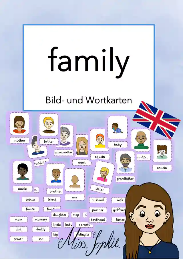 family- Bild- und Wortkarten