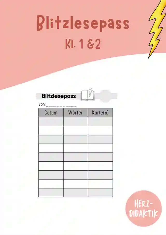 Blitzlesepass (Klasse 1 & 2)