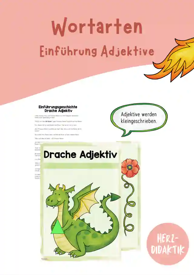 Land der Wortarten - Tafelmaterial + Einführung (Adjektive)
