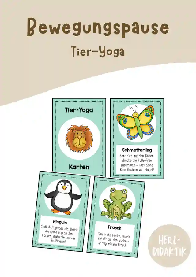 Tier-Yoga-Karten