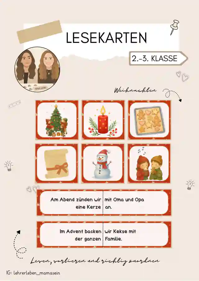 Lesekarten Weihnachten / 2.-3. Klasse