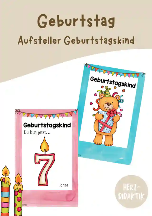 Geburtstagsaufsteller für das Geburtstagskind