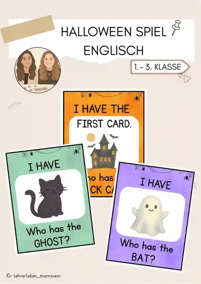 Halloween Spiel / I have.. Who has.. / Englische Version