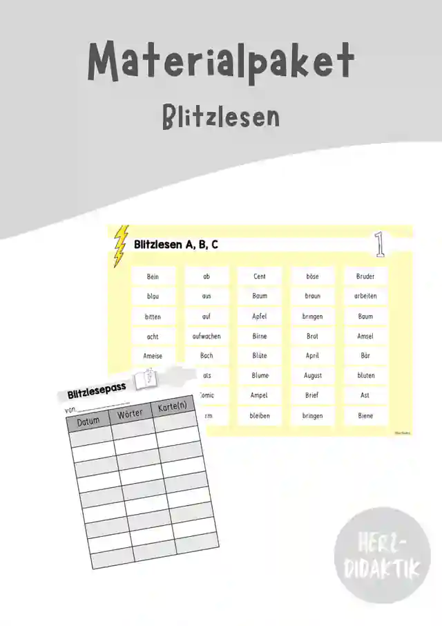Materialpaket - Blitzlesen