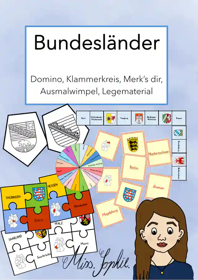 Bundesländer_Domino, Klammerkreis, Merks dir, Legematerial