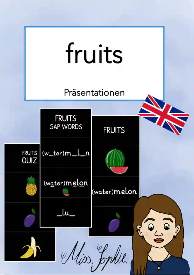 fruits - Präsentationen für den digitalen Unterricht