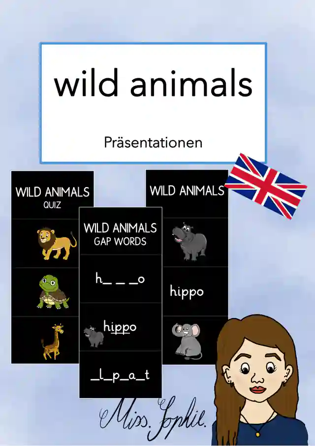 wild animals - Präsentationen für den digitalen Unterricht