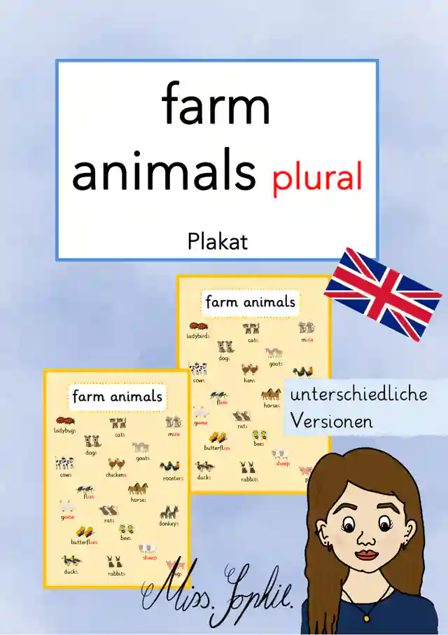 farm animals_plural - Plakat