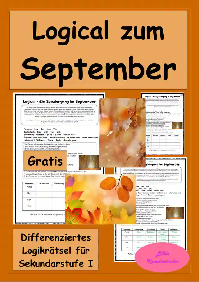 Logical: Ein Spaziergang September - Leserätsel - Logikrätsel