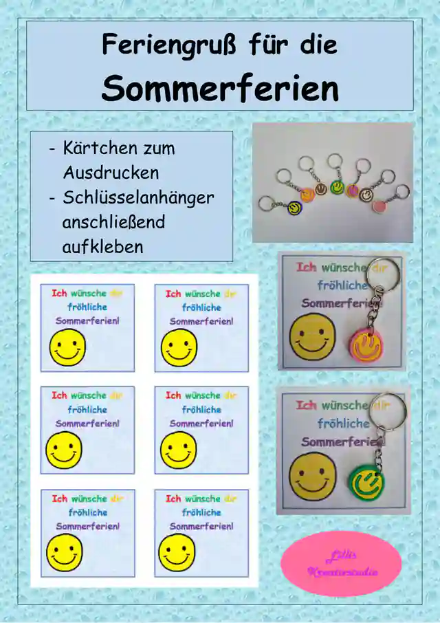 Feriengruß Sommerferien für Schlüsselanhänger
