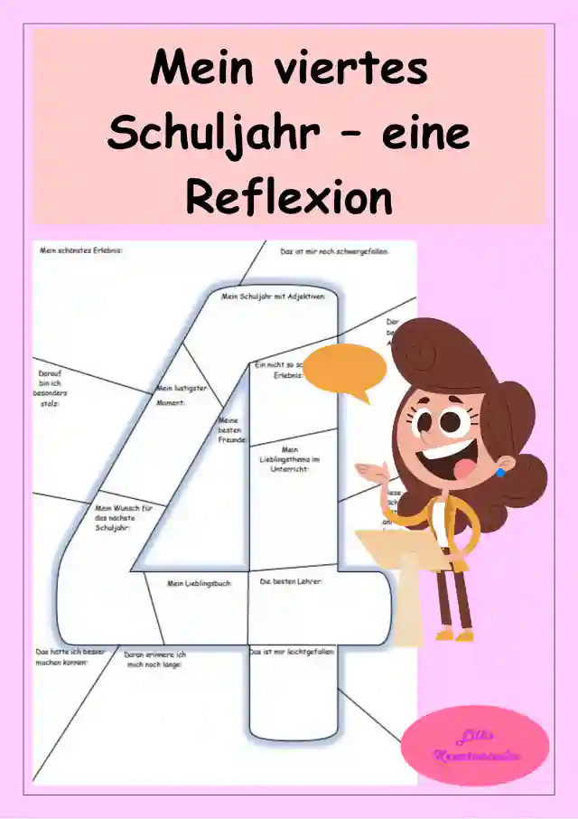 Reflexion zum Schuljahresende - Mein viertes Schuljahr - Zeichnen und Schreiben