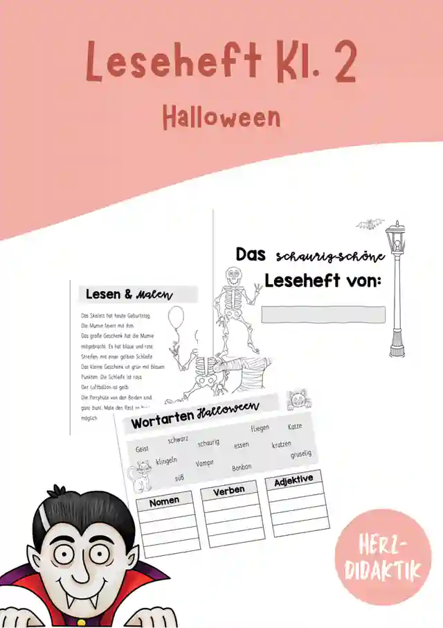 Leseheft - Halloween (Klasse 2)