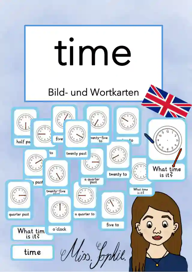 time - Bild- und Wortkarten