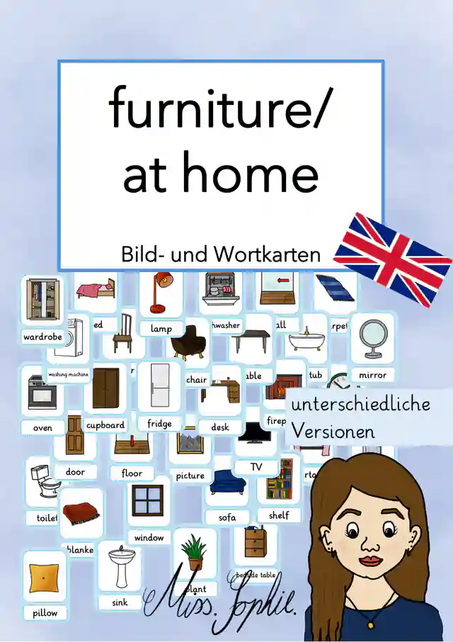 at home_furniture_Bild- und Wortkarten