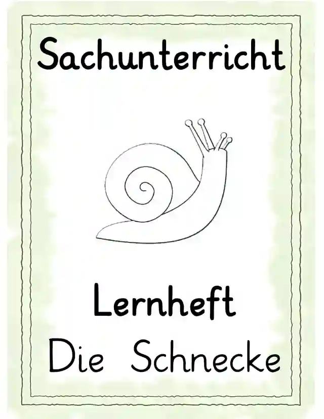 Lernheft Schnecke
