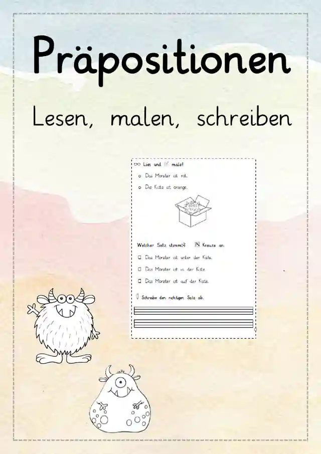 sonderpädagogische Förderung Präpositionen üben