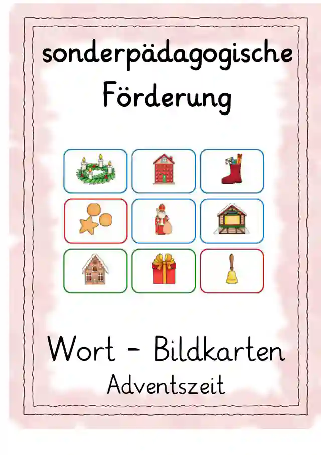 sonderpädagogische Förderung Wort- und Bildkarten Advent