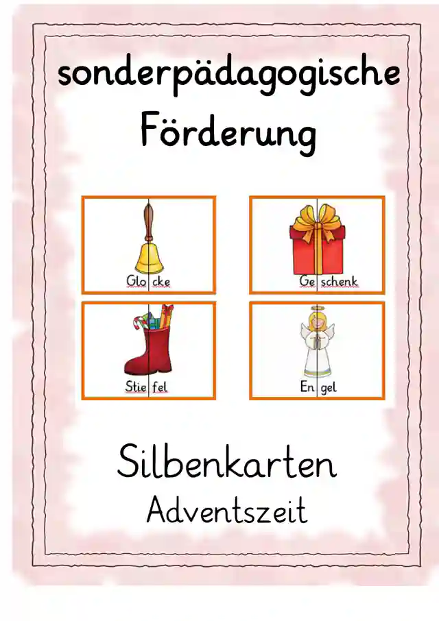 sonderpädagogische Förderung Silbenpuzzle Advent