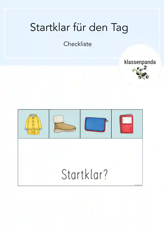 Checkliste für den Schultag