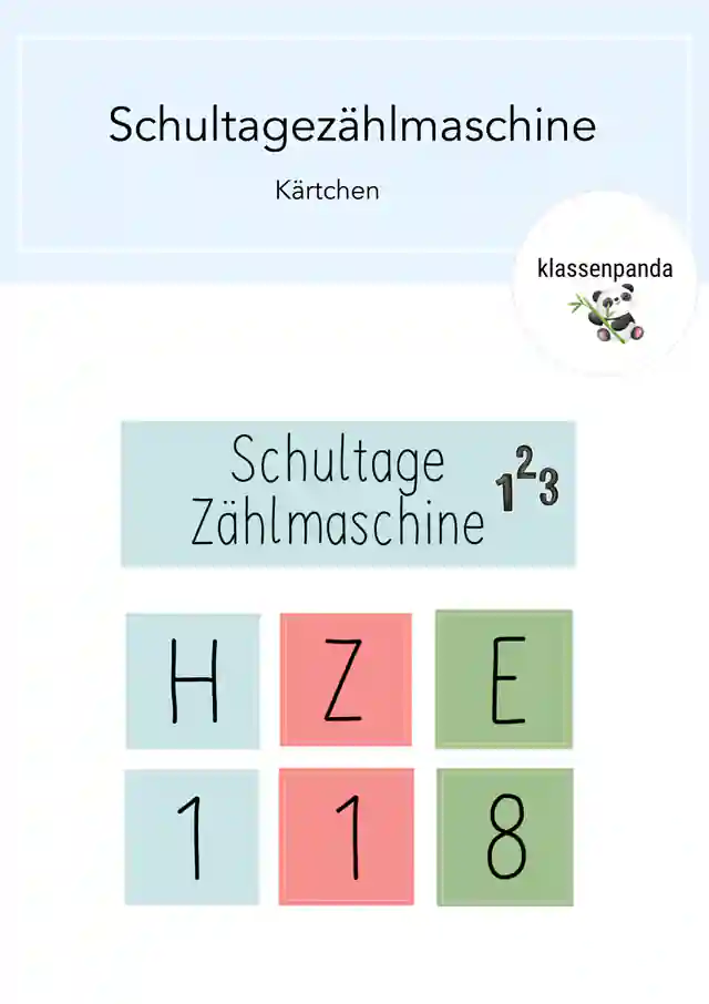 Schultage Zählmaschine