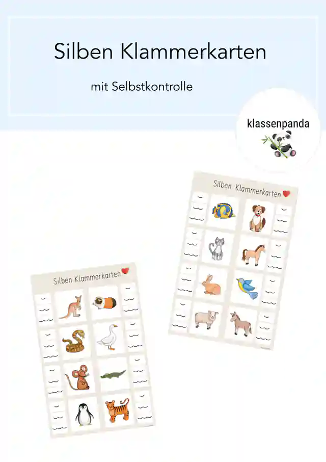 Silben Klammerkarten