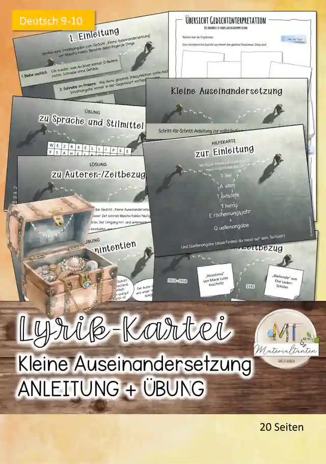 LYRIK - Kartei: Kleine Auseinandersetzung / Interpretationsanleitung