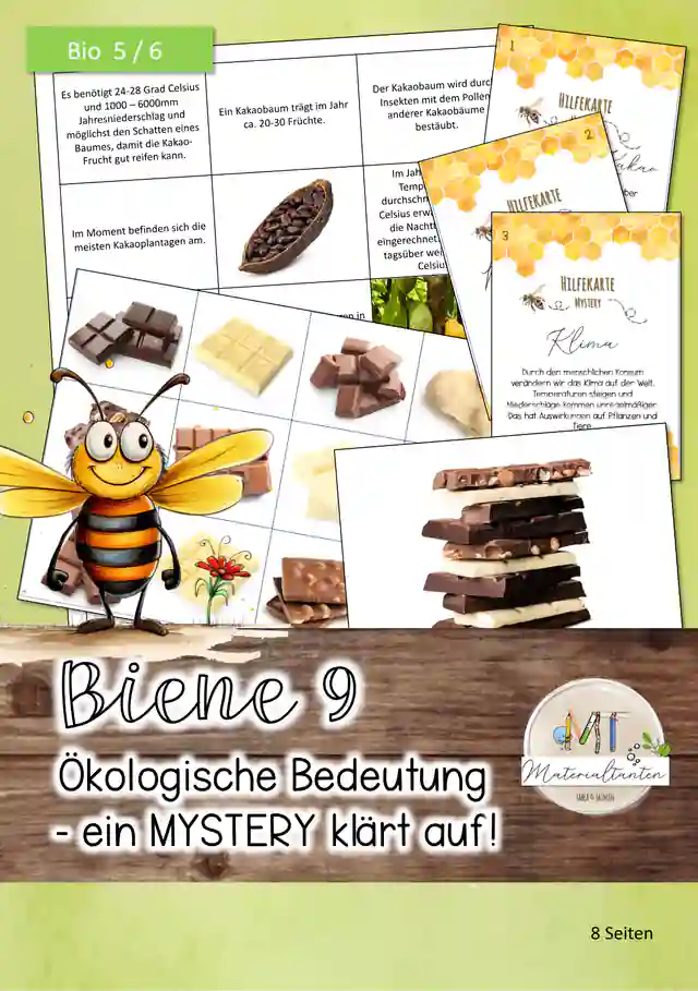 Biene 9 - ökologische Bedeutung: Biologie 5/6