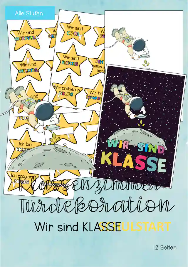 Classroom-Management: Türdekoration im Comic-Stil