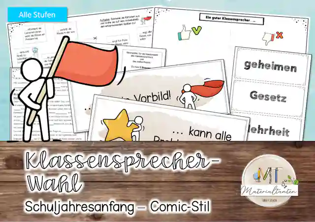 Kennenlernen: Klassensprecher-Wahl im Comic-Stil