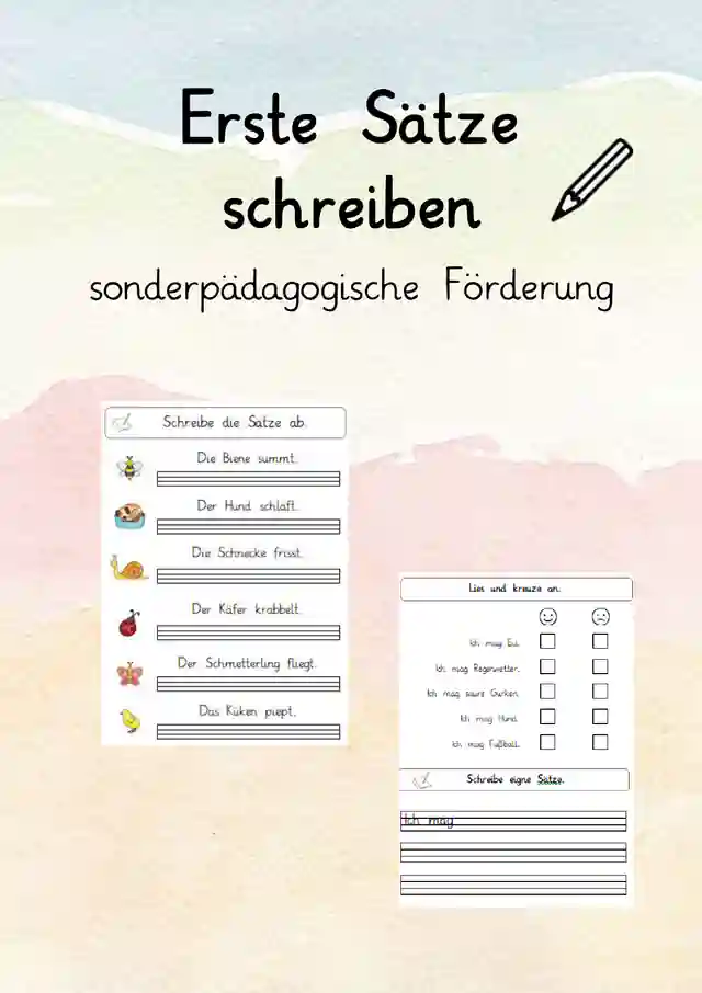 sonderpädagogische Förderung erste Sätze schreiben