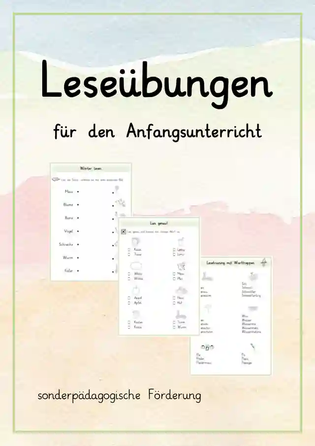sonderpädagogische Förderung Leseübung
