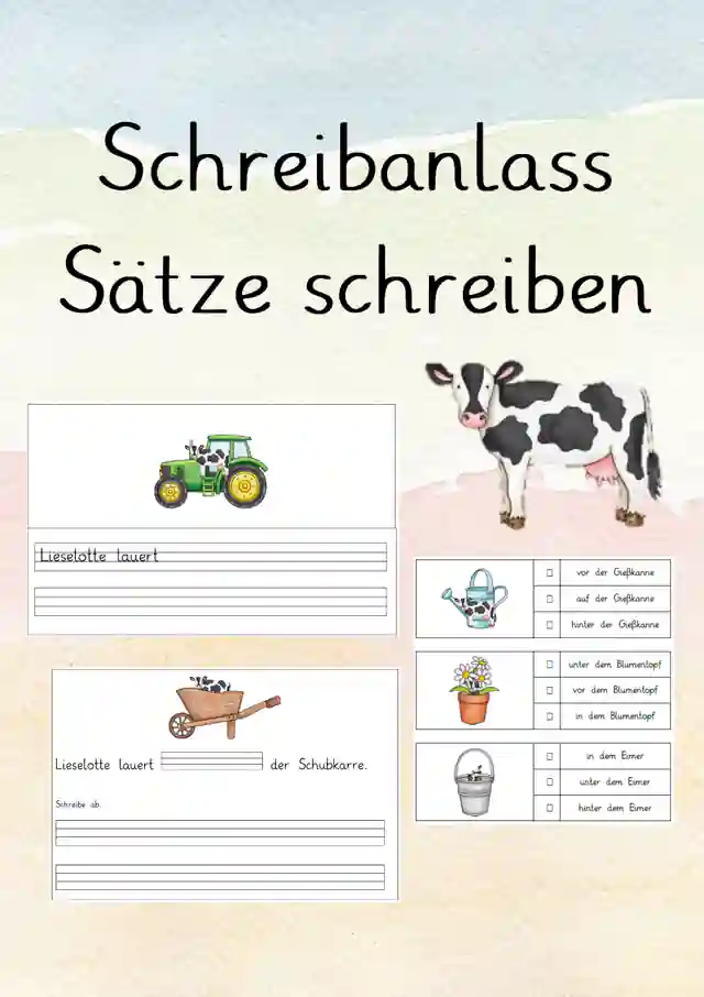 Schreibanlass "Lieselotte lauert" Sätze schreiben