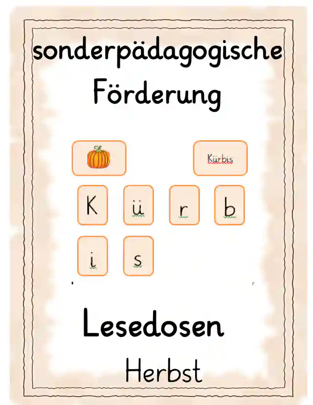 Förderung Lesedosen Herbst