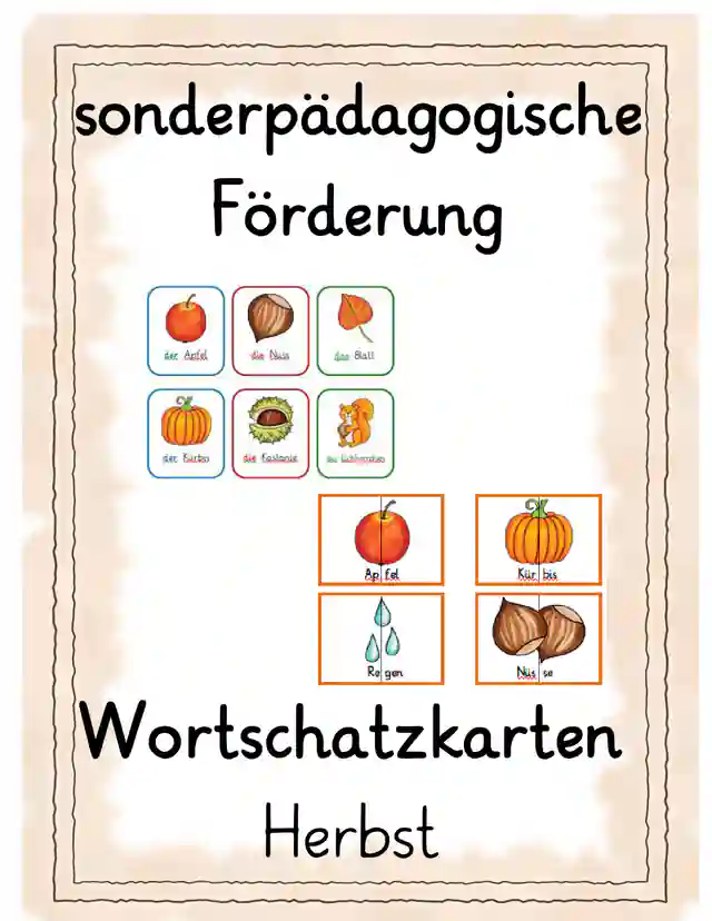 Materialpaket Sprachförderung zum Thema Herbst