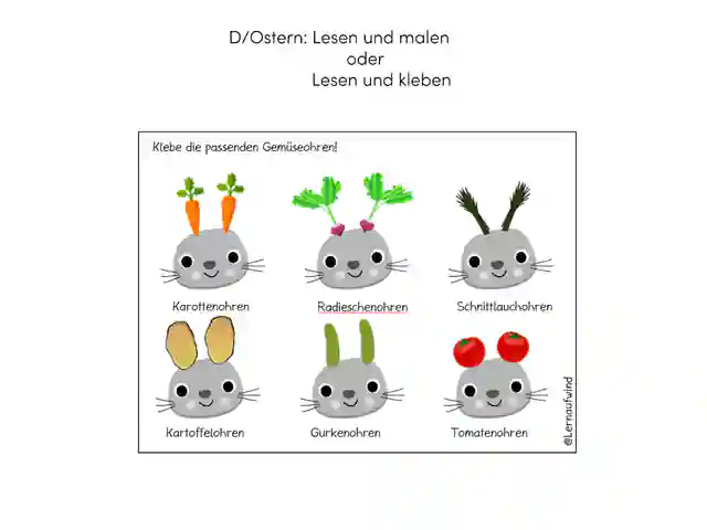 D/Kunst: Lesen Frühling Ostern