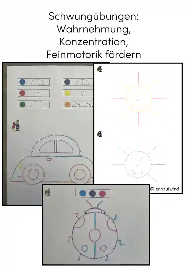 Schwungübungen: Wahrnehmung, Konzentration, Feinmotorik
