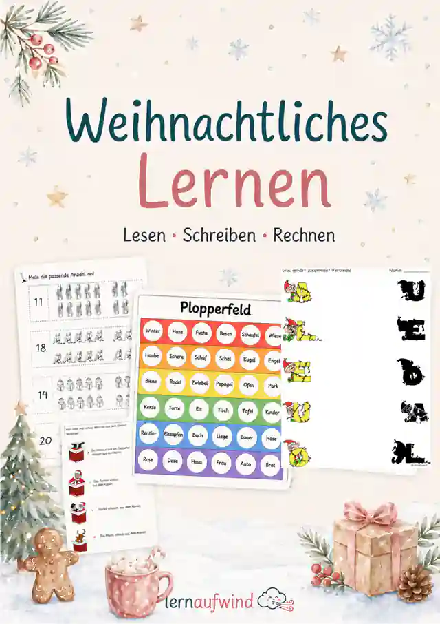 Weihnachtliches Lesen, Schreiben, Rechnen