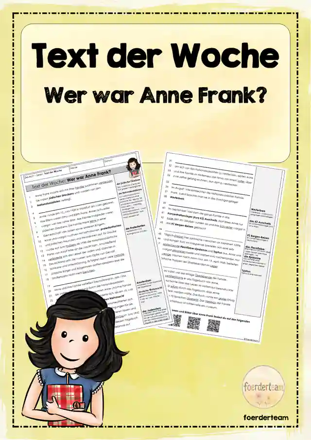Text der Woche - Wer war Anne Frank?