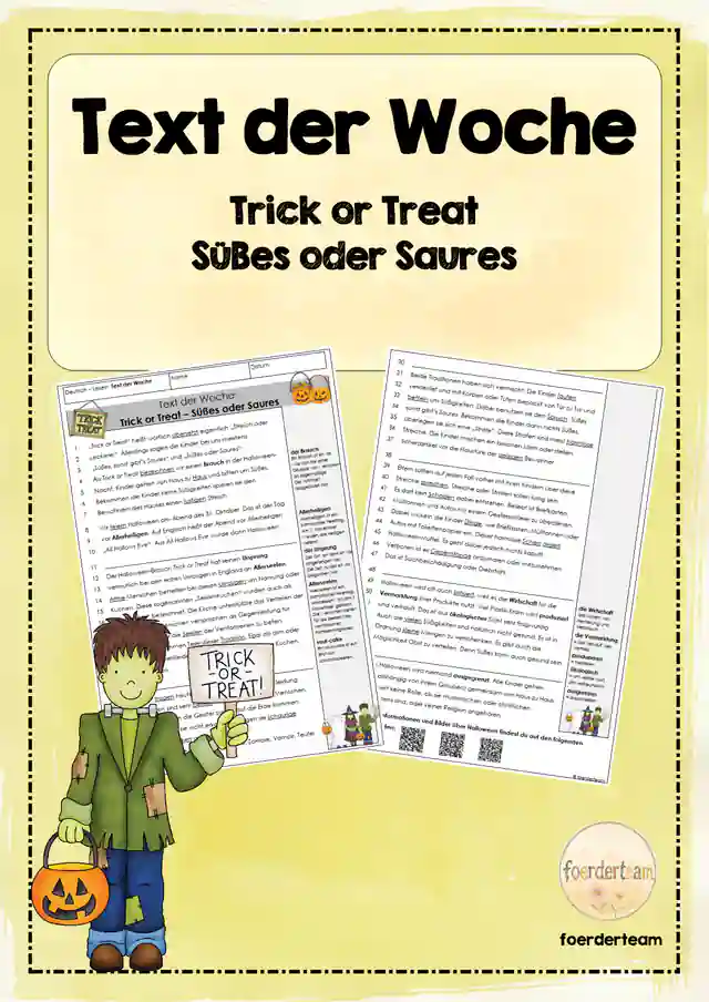 Text der Woche - Trick or Treat - Süßes oder Saures