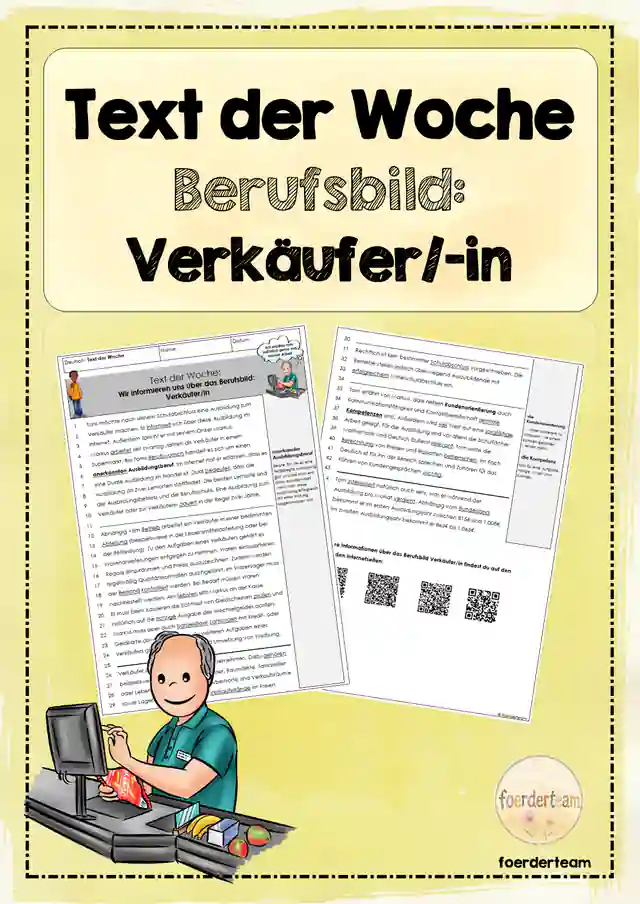 Text der Woche - Berufsbild Verkäufer/in