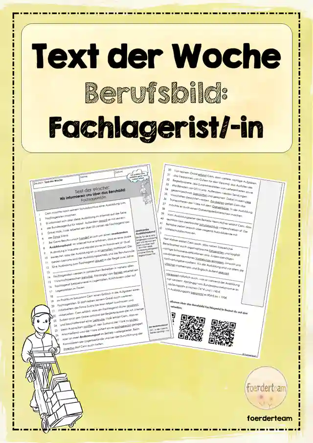Text der Woche - Berufsbild Fachlagerist/in