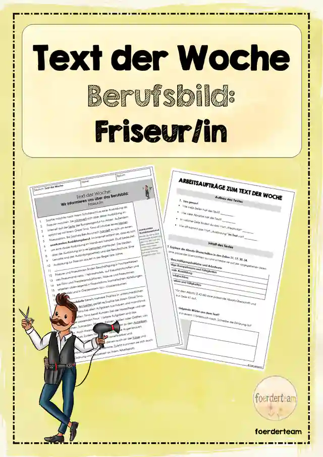 Text der Woche - Berufsbild Friseur/in