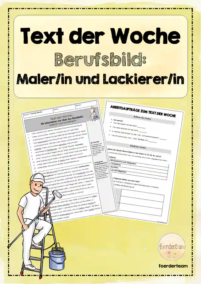 Text der Woche - Berufsbild Maler/in