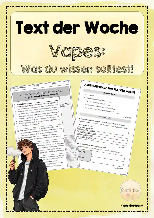 Text der Woche - Vapes - Was du wissen solltest (Kompetenztest)