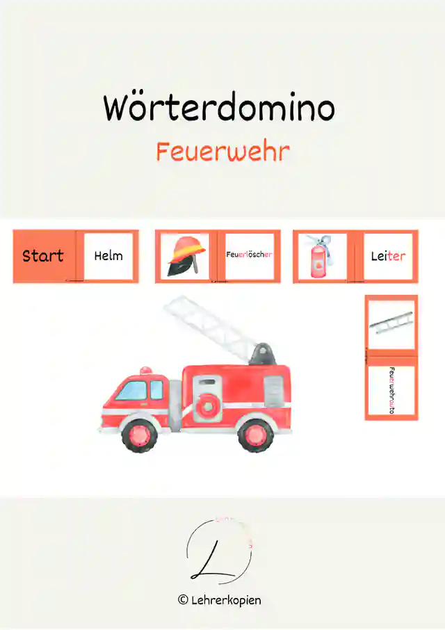 Wörterdomino: Feuerwehr